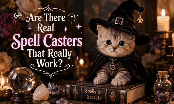 Real spell caster spiritual consultation with glowing candles, mystical energy, and powerful guidance atmosphere