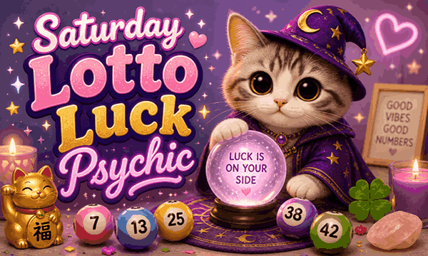 Saturday Lotto luck psychic providing lucky numbers and winning guidance